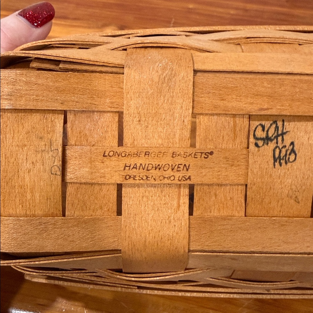 Vintage Longaberger Cracker Basket + Various Basket Set of 2 - Picture 7 of 9